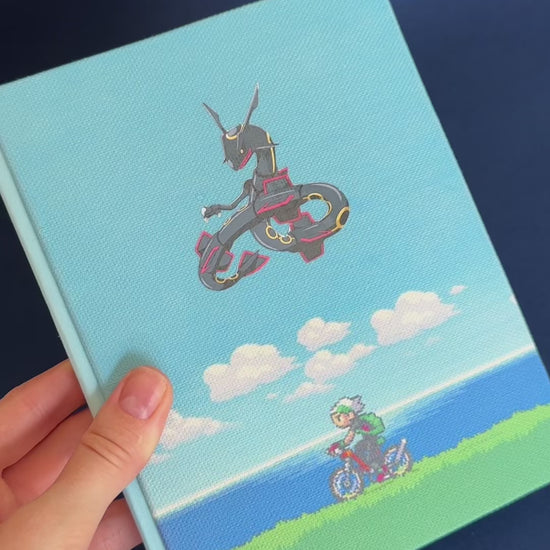 Pokémon Rayquaza notebook custom hardcover rebind video