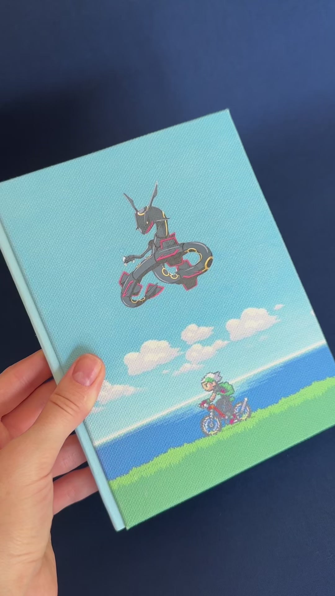 Pokémon Rayquaza notebook custom hardcover rebind video